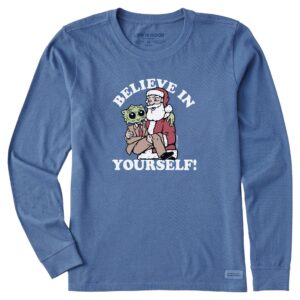 Women's Believe in Yourself Alien Long Sleeve Crusher Tee
