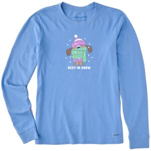 Women's Best in Snow Dog Long Sleeve Crusher Tee