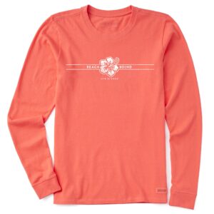 Women's Beach Bound Stripe Long Sleeve Crusher Tee