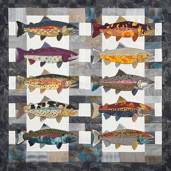 Coloful Trouts XR1706014CL Quilt