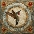 Mandala Hummingbird XR3005013CL Quilt