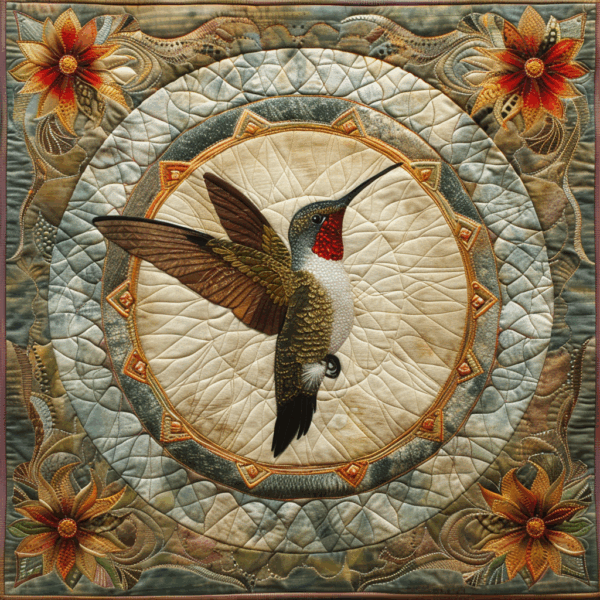 Mandala Hummingbird XR3005013CL Quilt